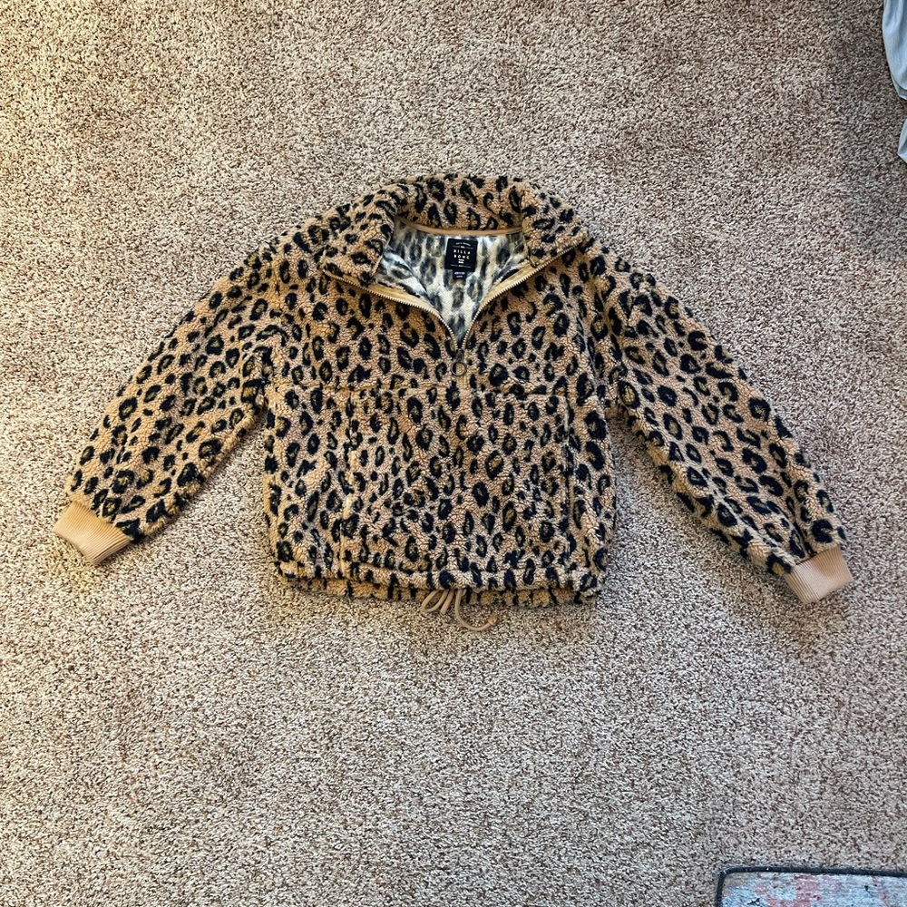 Billabong Leopard Print Fleece Jacket